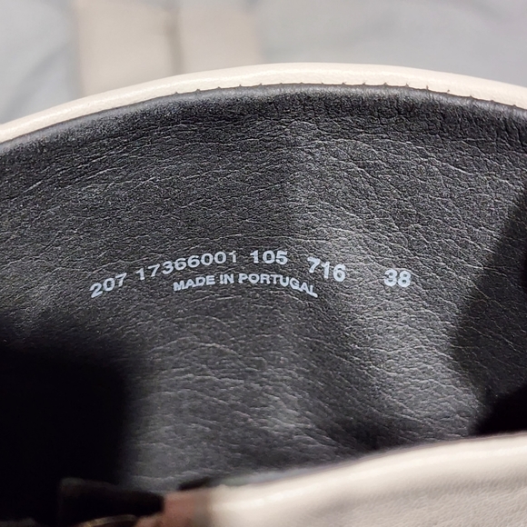 MARC O'POLO Gray Leather Mid-Calf Boots with Chunky Platform Soles, size 38 - Picture 2 of 10